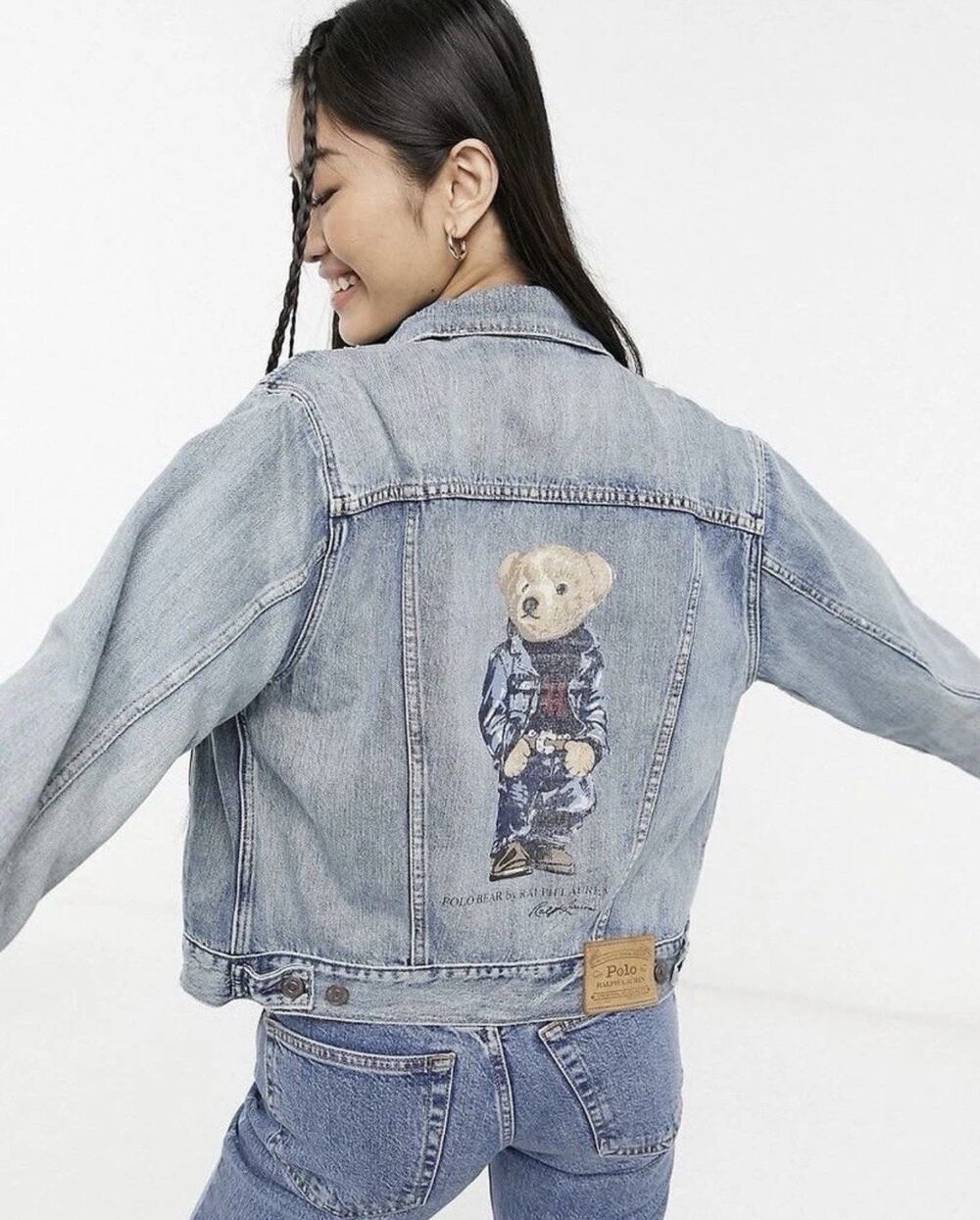 NWT Polo Ralph Lauren Women's Polo Jeans Suit Bear Denim Jean Jacket XXL